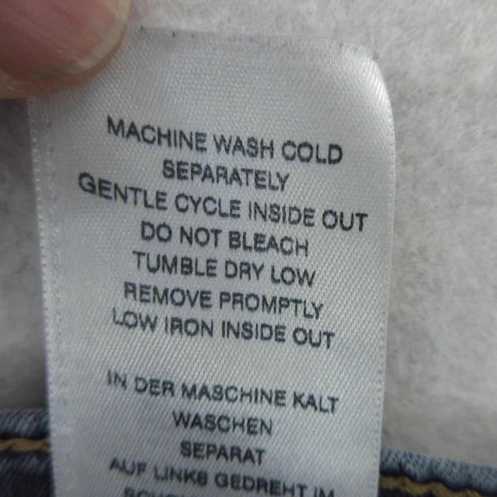 True Religion Section Jogger Jeans Mens Blue Wash Cropped Zipper Cuff Fits 31